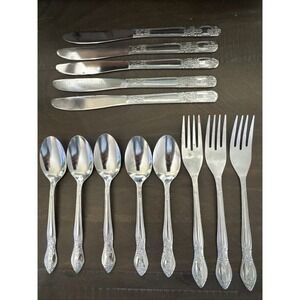 VTG Stanley Roberts, Verona 13 PCS Stainless Flatware 5 knives 4 spoons 3 Forks